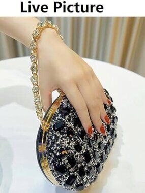 Mini Rhinestone Clutch | Crystal Evening Bag | Women’s Wedding